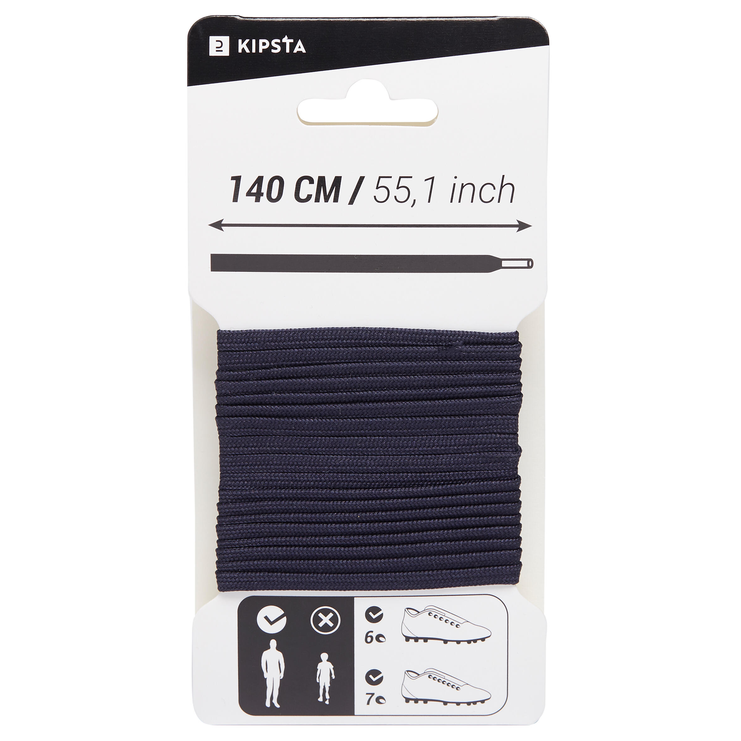 KIPSTA Šnúrky do topánok tmavomodré 140 cm · záber 3