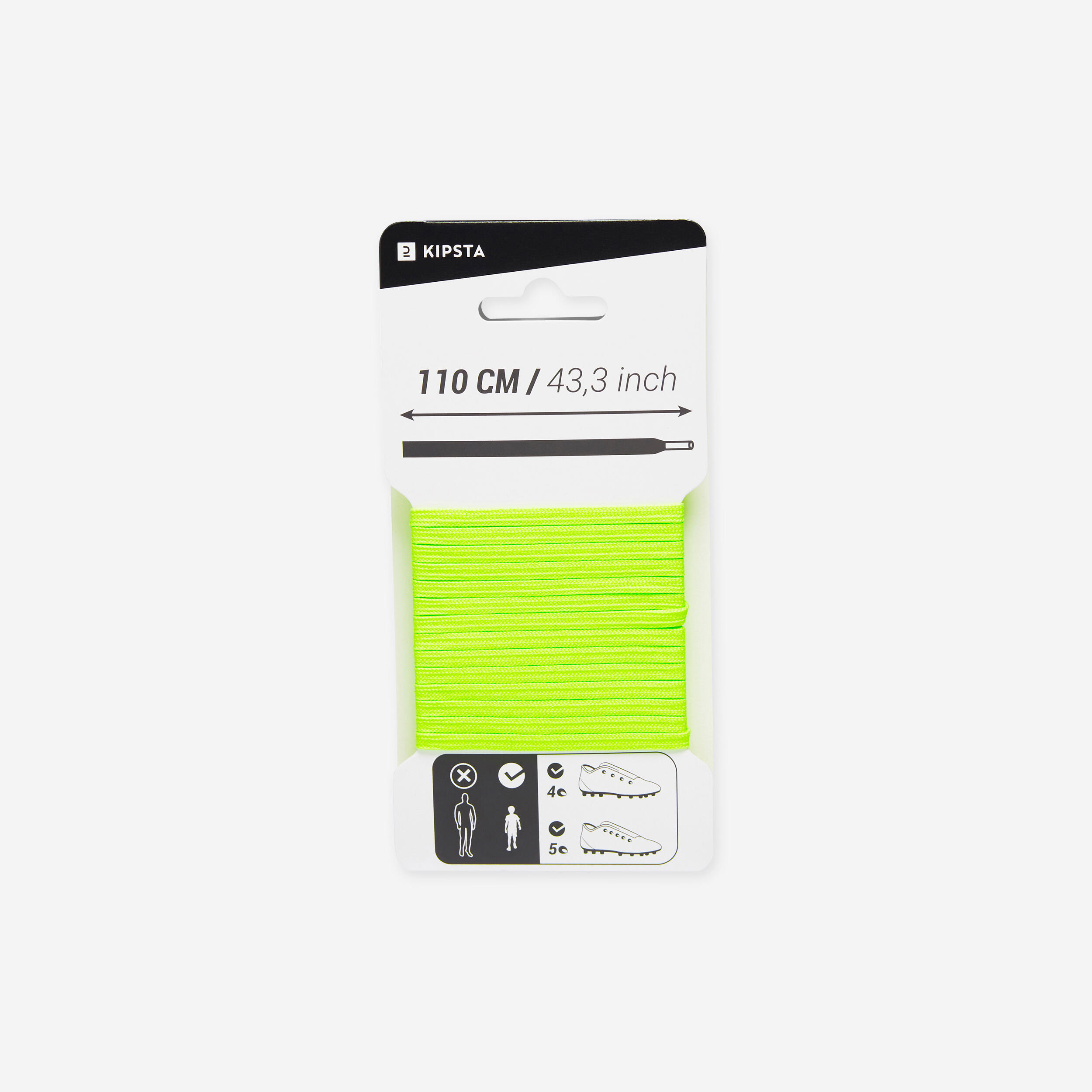 Kipsta - Lacets Jaune Fluo - Lacets - Football / Futsal / Sepak - Jaune-vert - 140 Cm - Decathlon