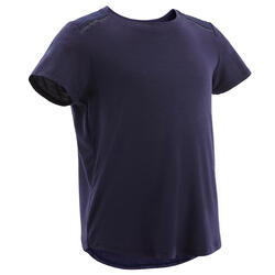 T-shirt voor kleutergym 500 marineblauw