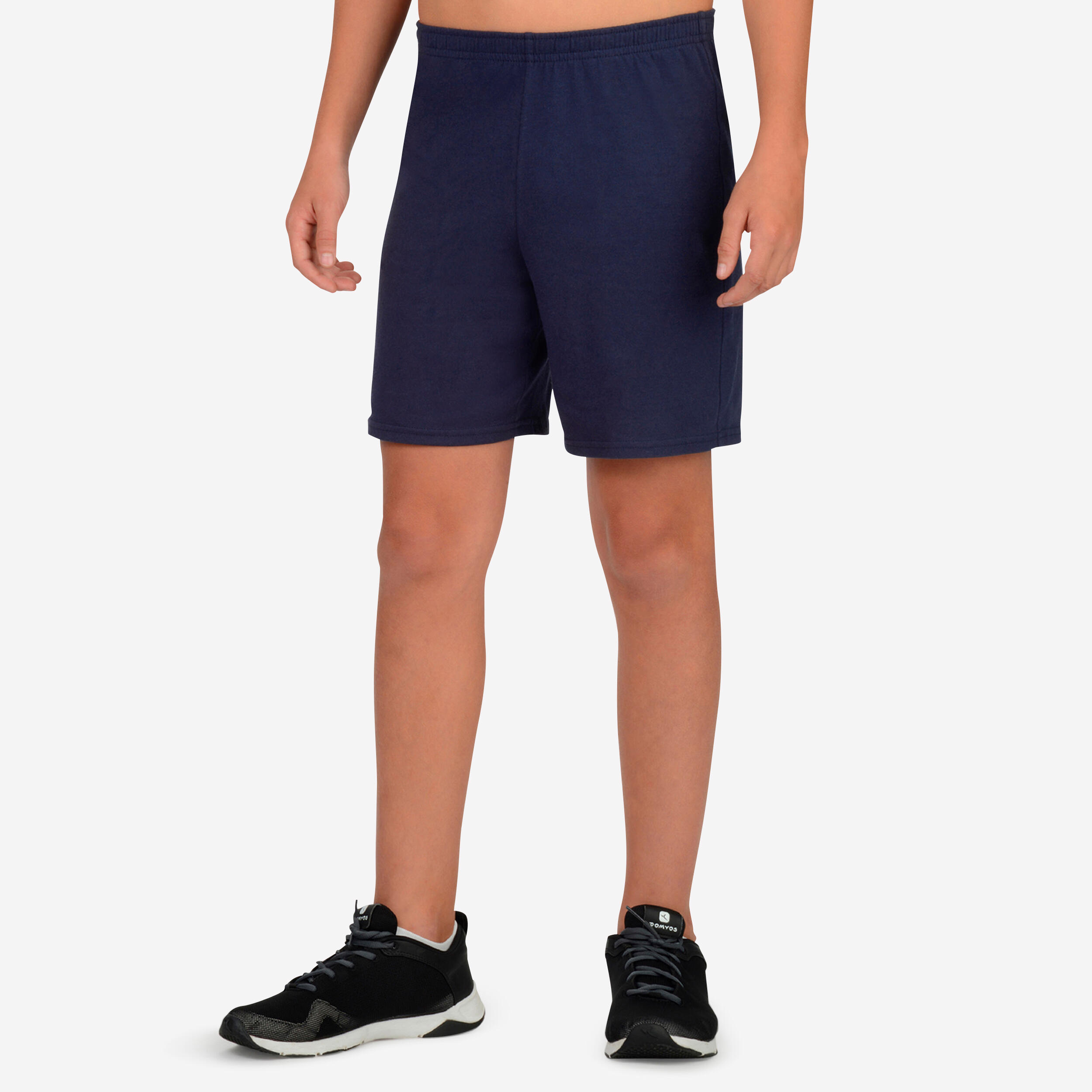 Kids' Gym Shorts - 100 Navy Blue - DOMYOS