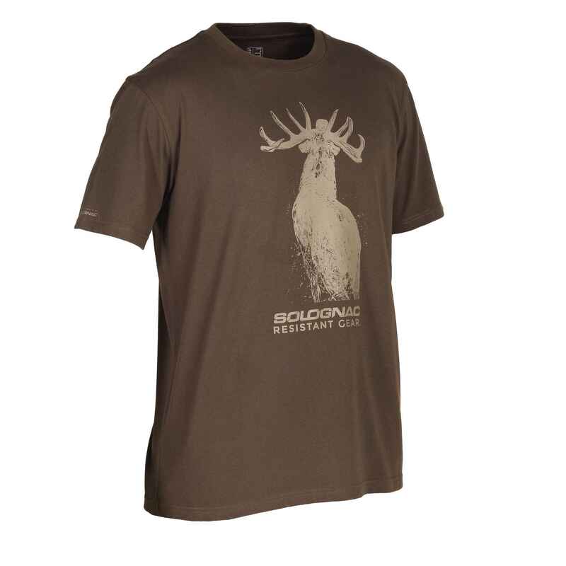 Jagd-T-Shirt 100 Hirsch braun Jagd-T-Shirt 100 Hirsch braun