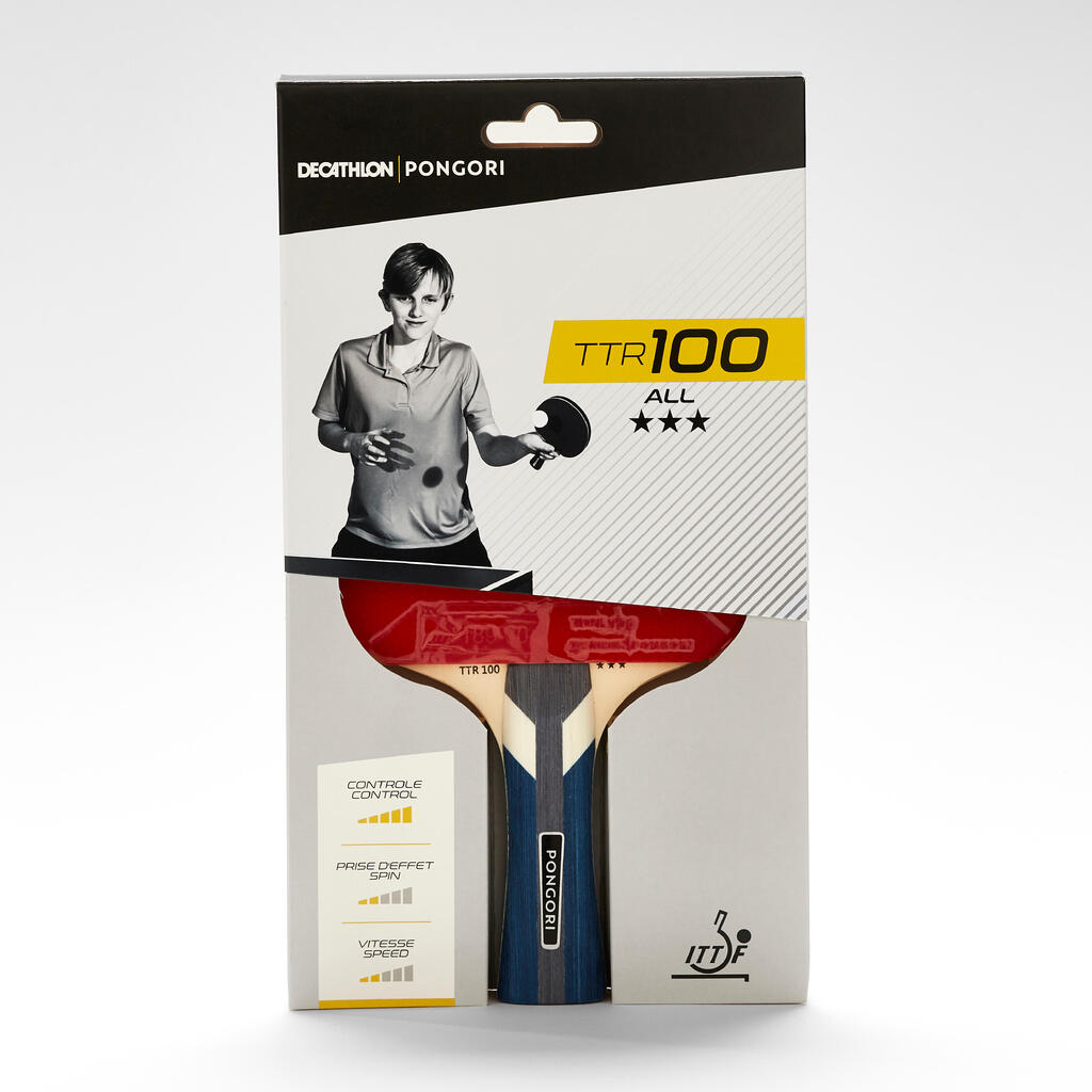 Raqueta de ping pong especial para efecto Pongori TTR 100 3*