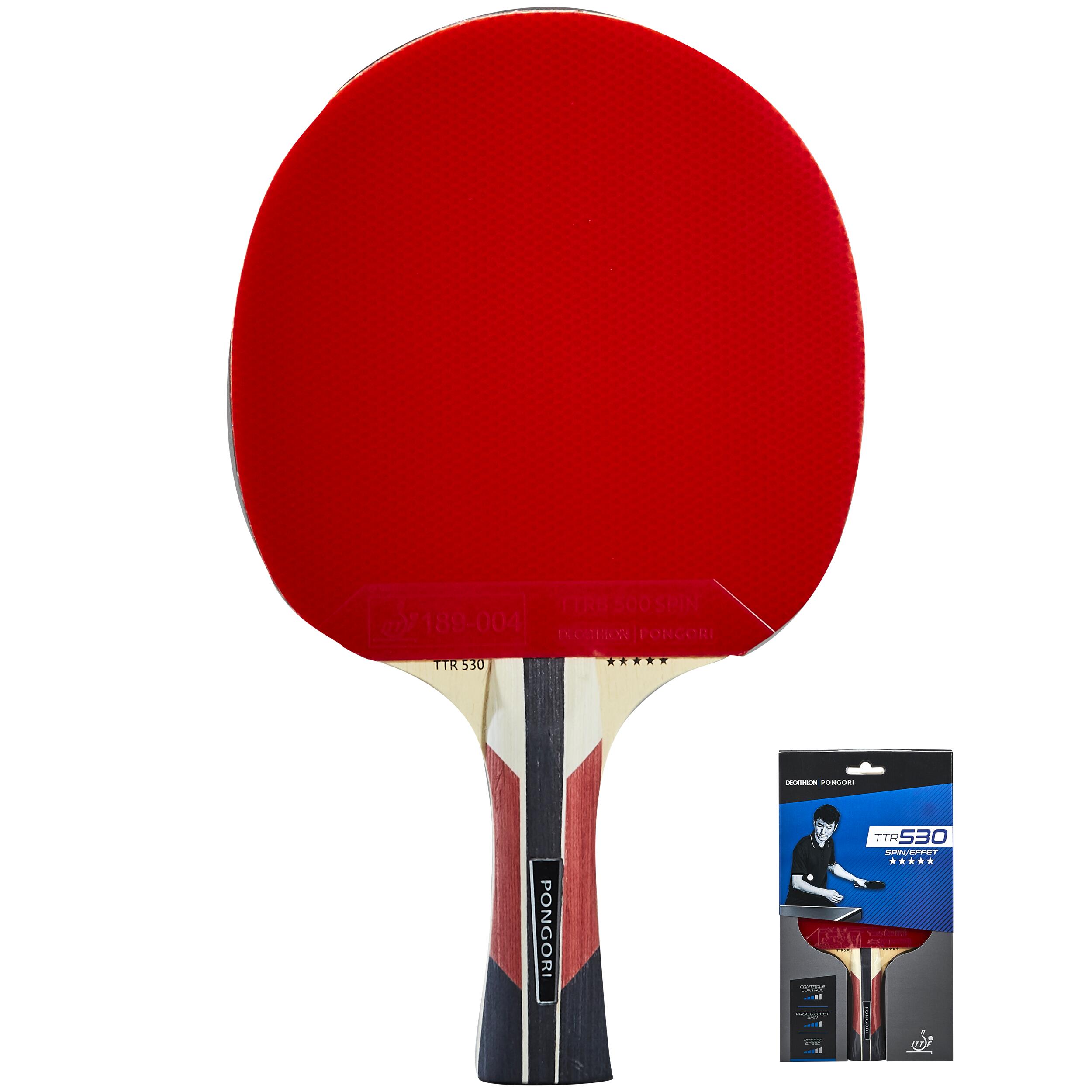 Raquette de tennis de table club - TTR 530 5* Spin - PONGORI