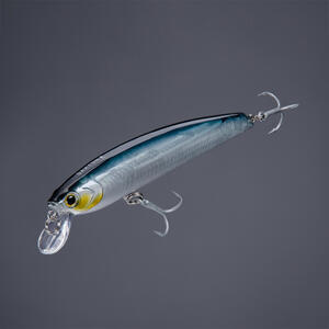 Señuelo Minnow Pesca Spinning Mar Saxton 110F Azul 14gr