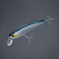 Señuelo Minnow Pesca Spinning Mar Saxton 110F Azul 14gr