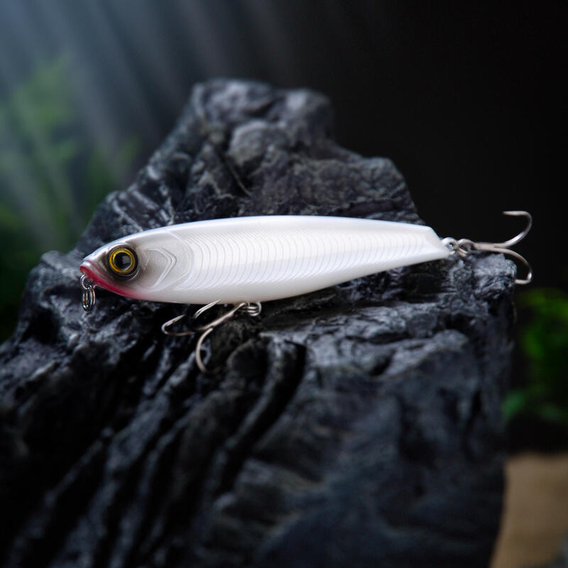 Minnow pesca mare WIZDOM 95F bianco