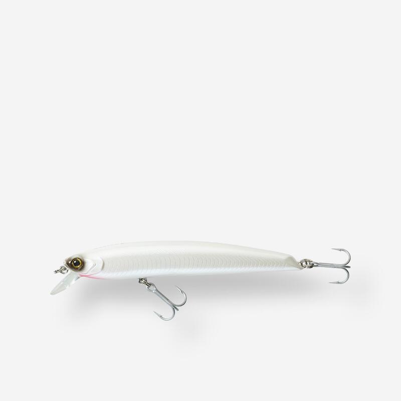 Señuelo Minnow Pesca Spinning Mar Saxton 110F Blanco 14gr