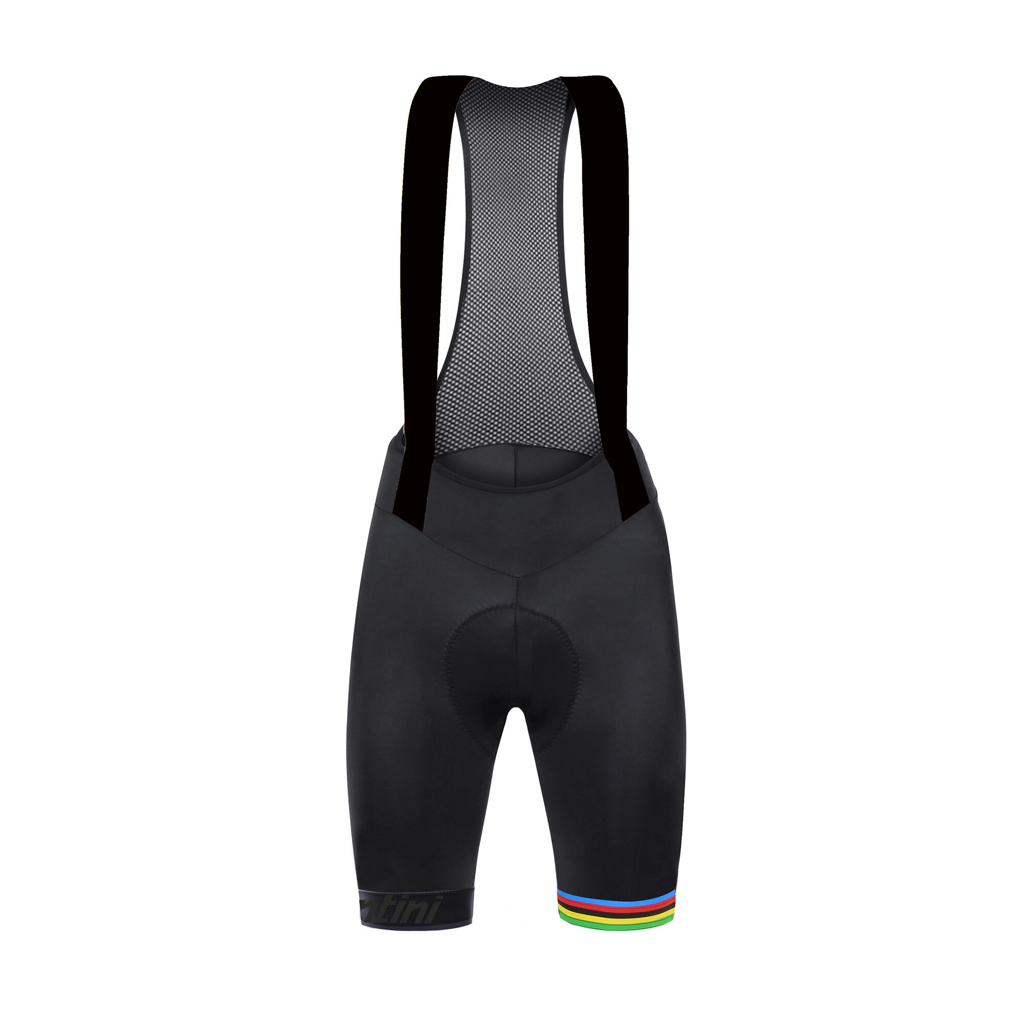 cuissard vélo route à bretelles homme - santini uci rainbow - santini