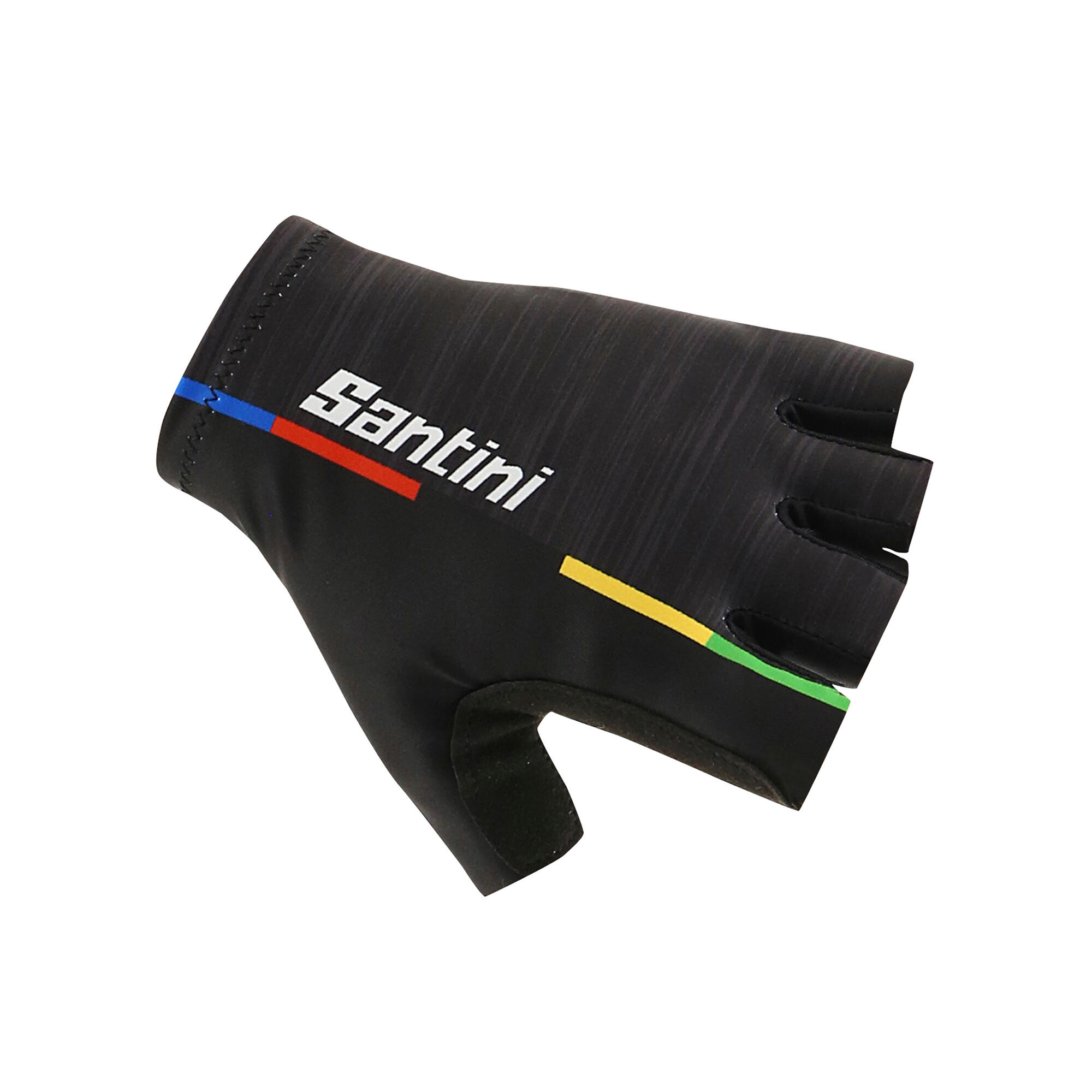 Guanti estivi Santini neri collezione Rainbow UCI 2/5