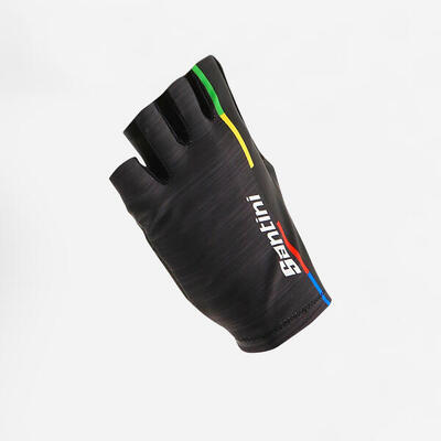 Guanti estivi Santini neri collezione Rainbow UCI