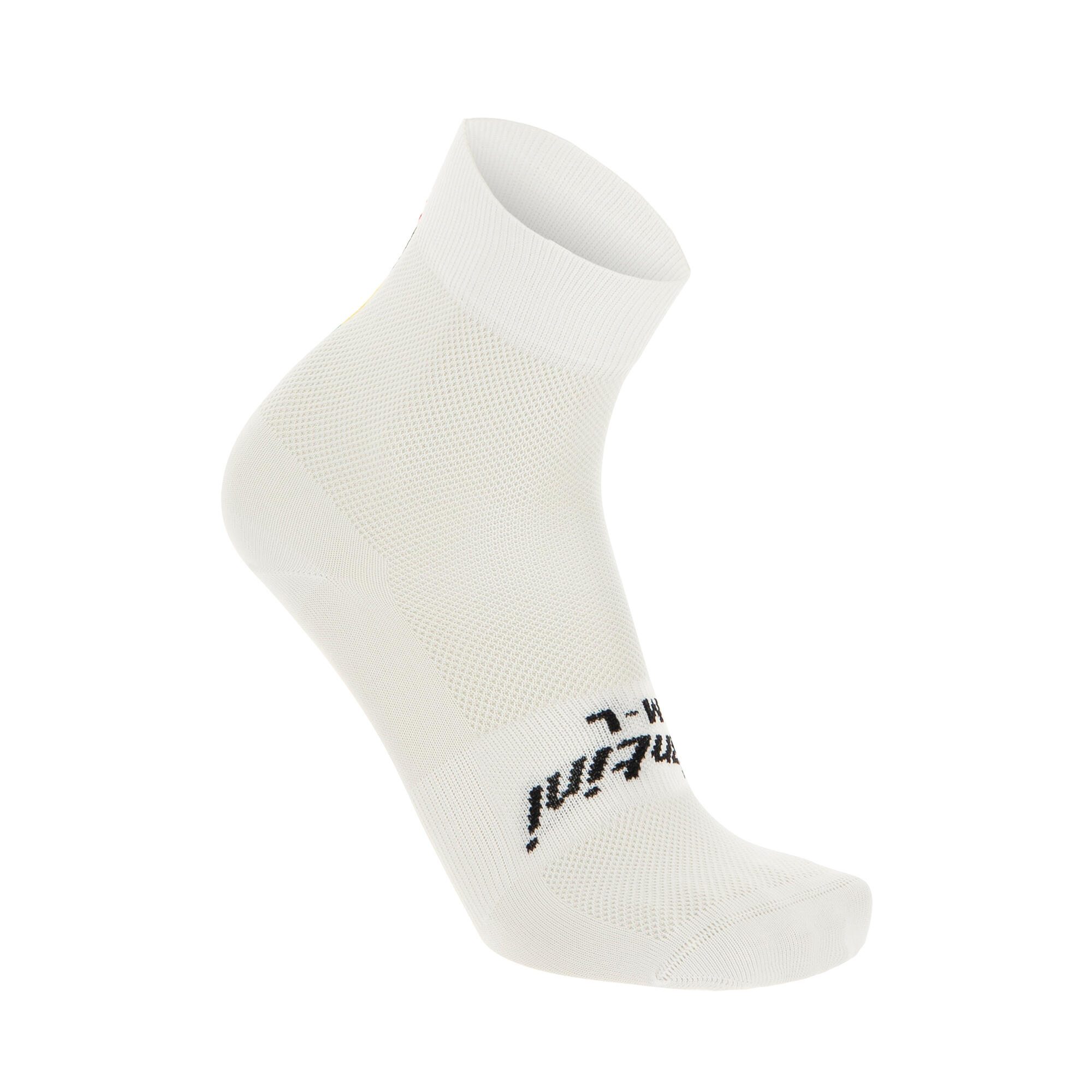 Calze estive Santini bianche collezione Rainbow UCI 5/7