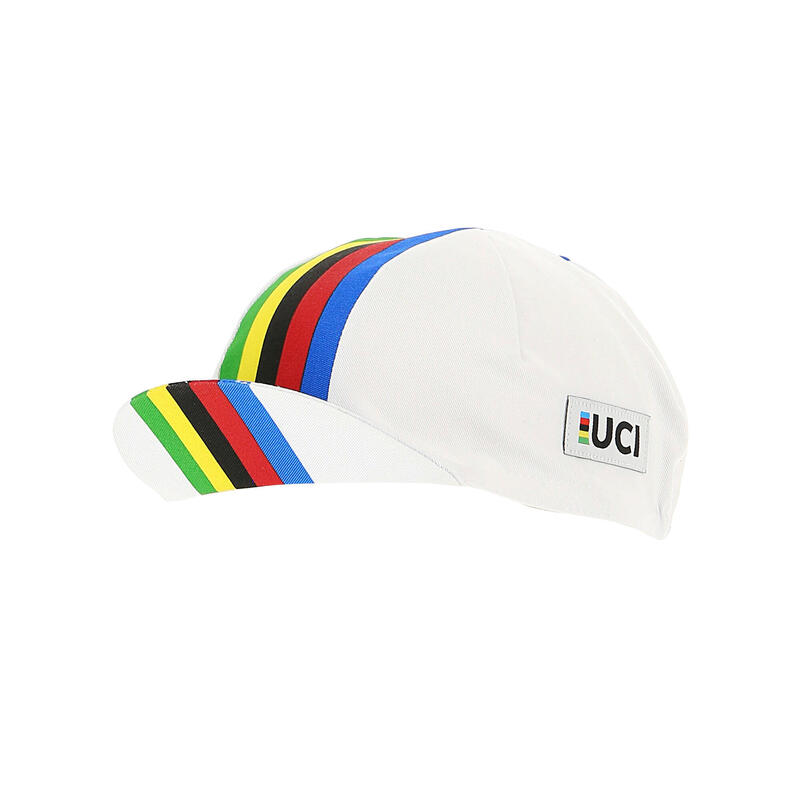Fahrradmütze Santini UCI Rainbow World Champion Collection weiss