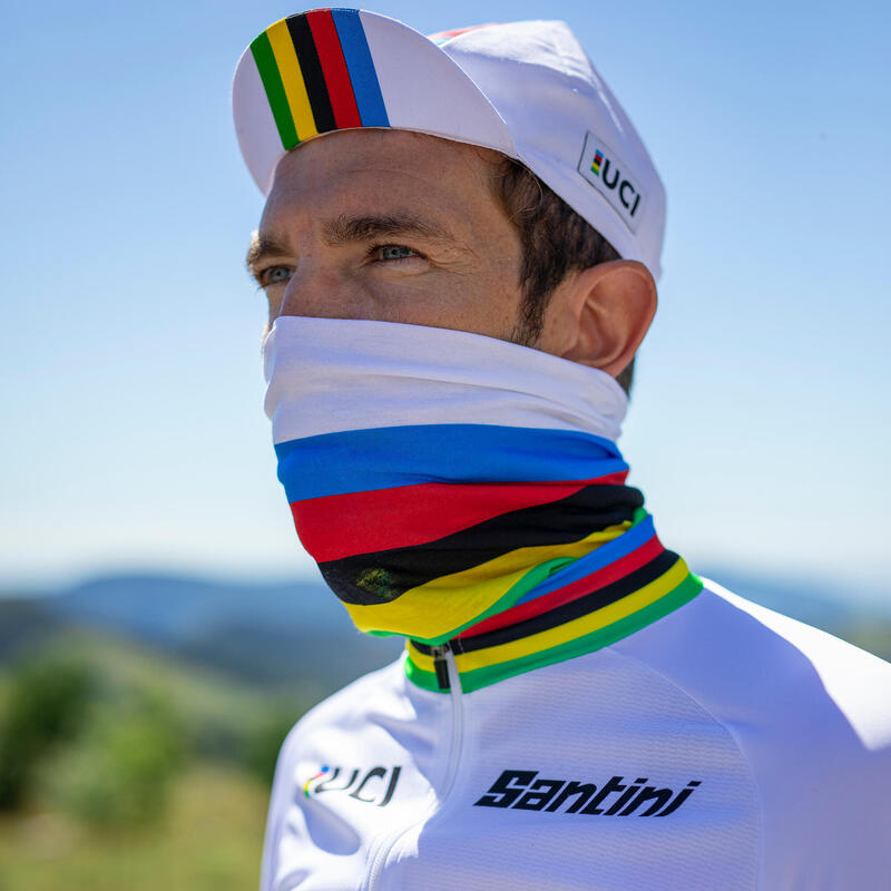 Braga de cuello ciclismo carretera - Santini UCI Rainbow