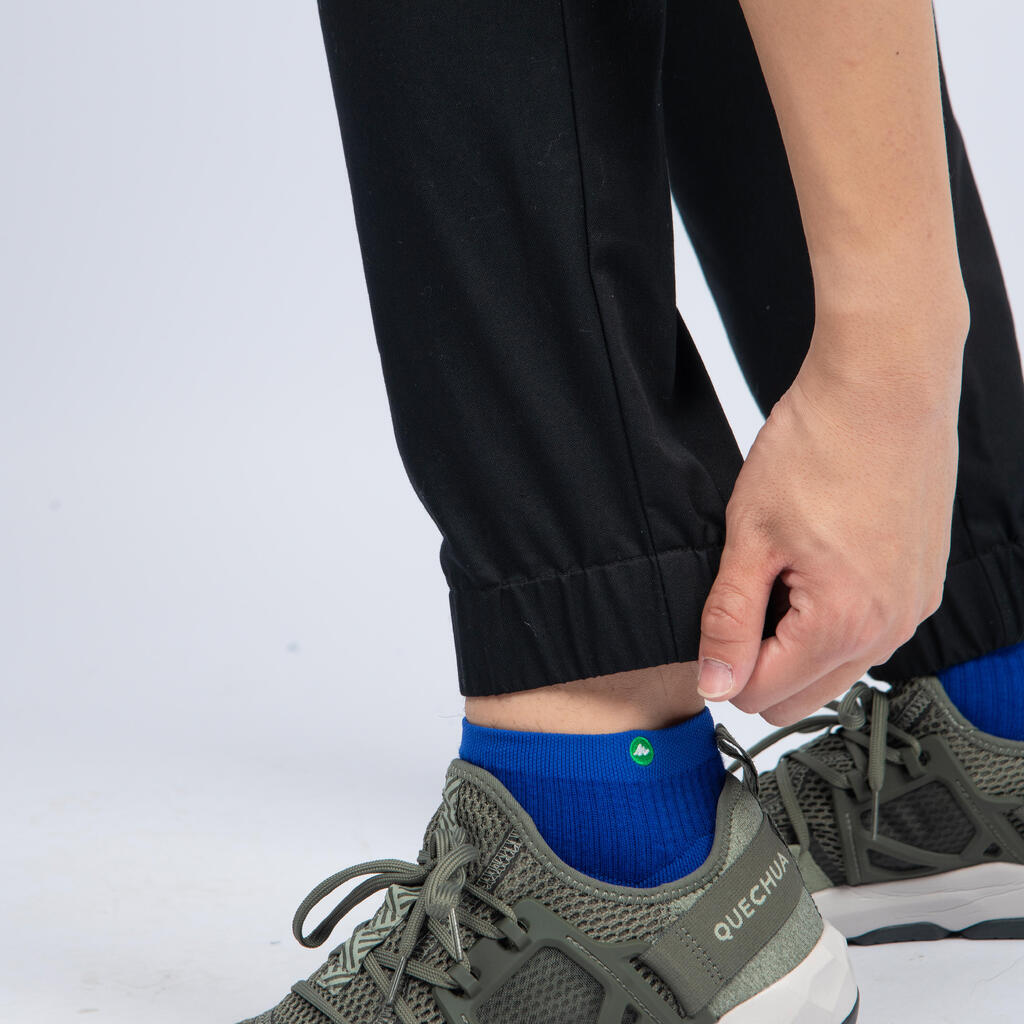 Crne muške pantalone za pešačenje NH500