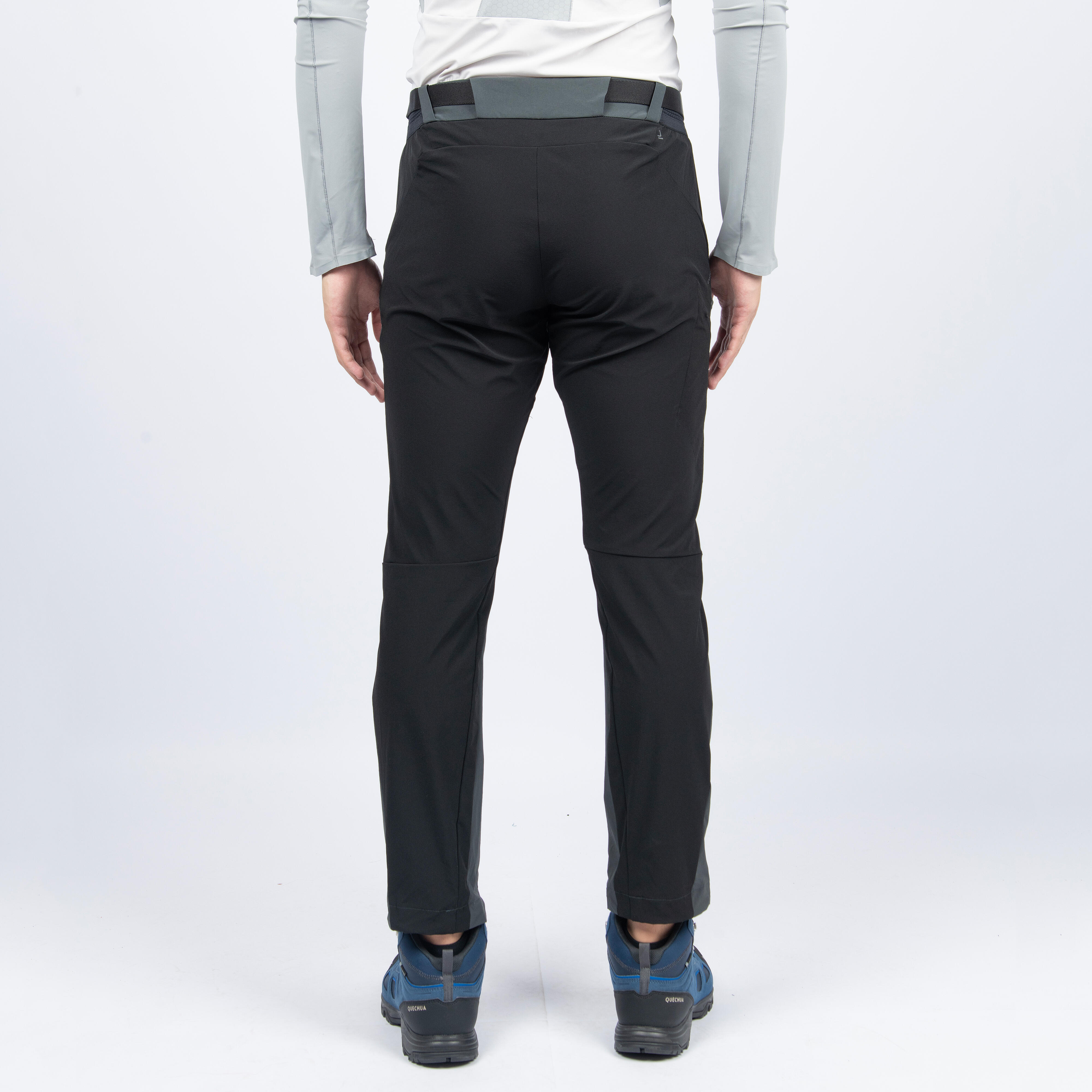 Men’s Hiking Pants MH 500 Black/Grey Carbon grey‎, Black‎ Quechua