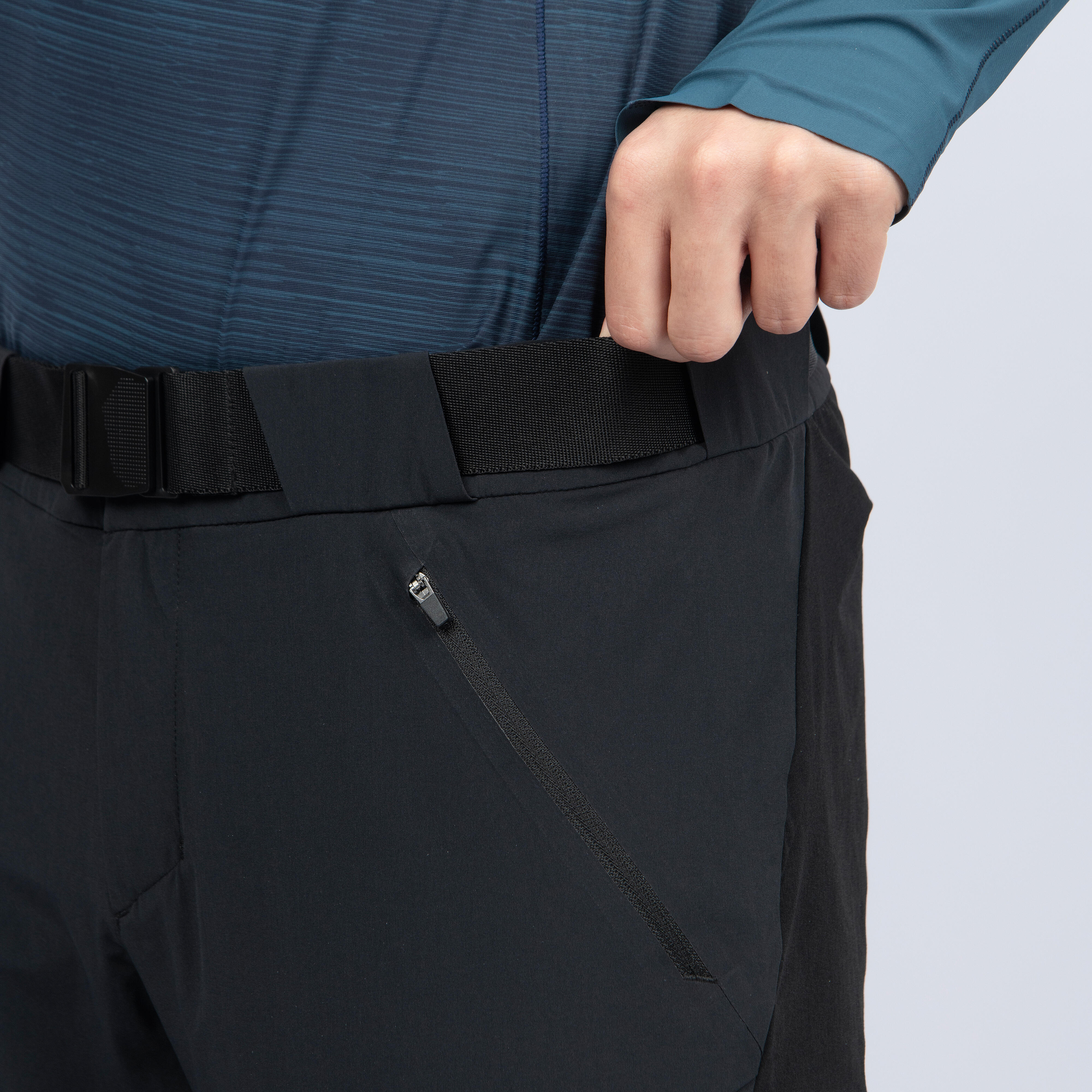 Men Zip-Off Stretchable Dry Fit Pant Dark Grey - MT550