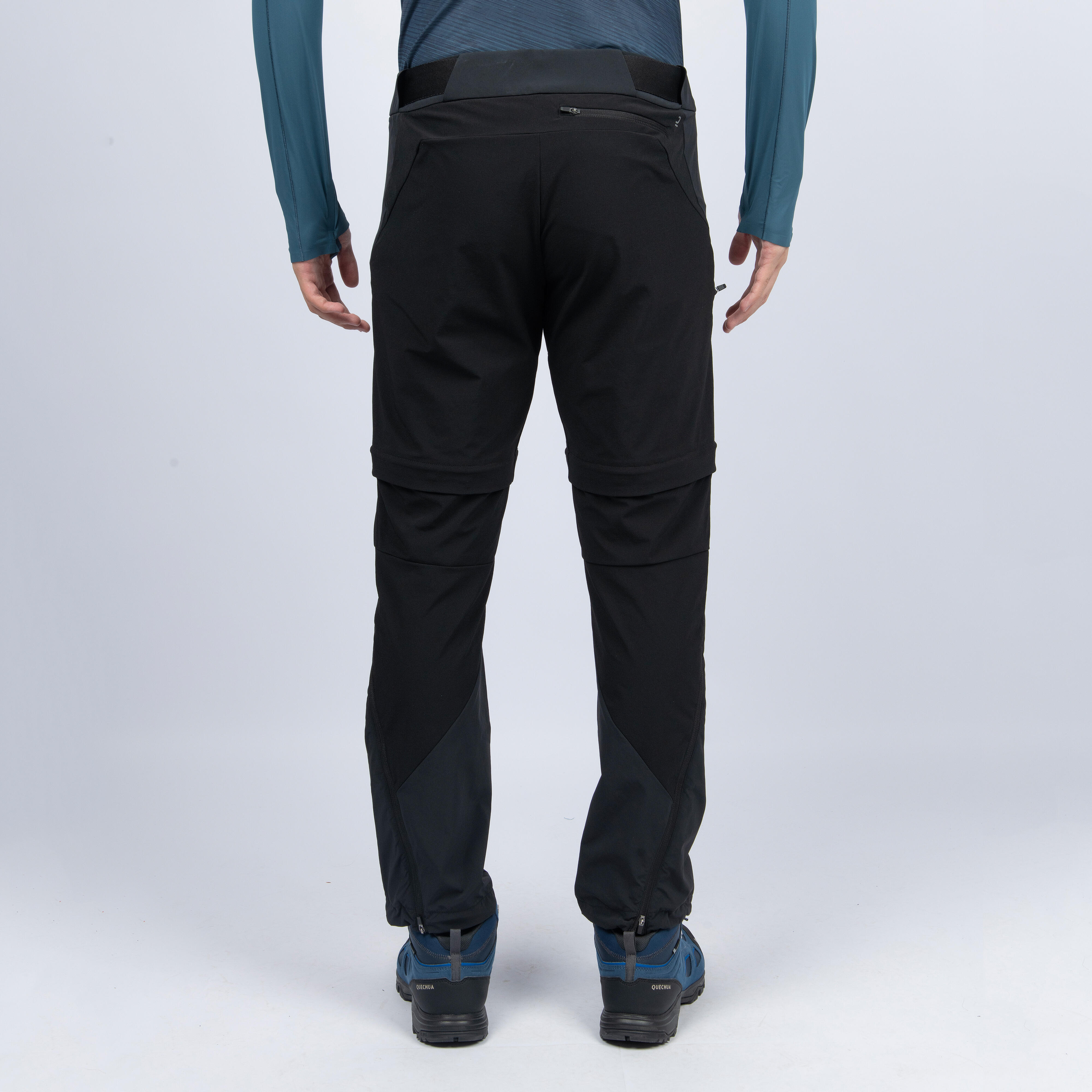 Men’s Hiking Convertible Pants MH 550 Black Black‎ Quechua
