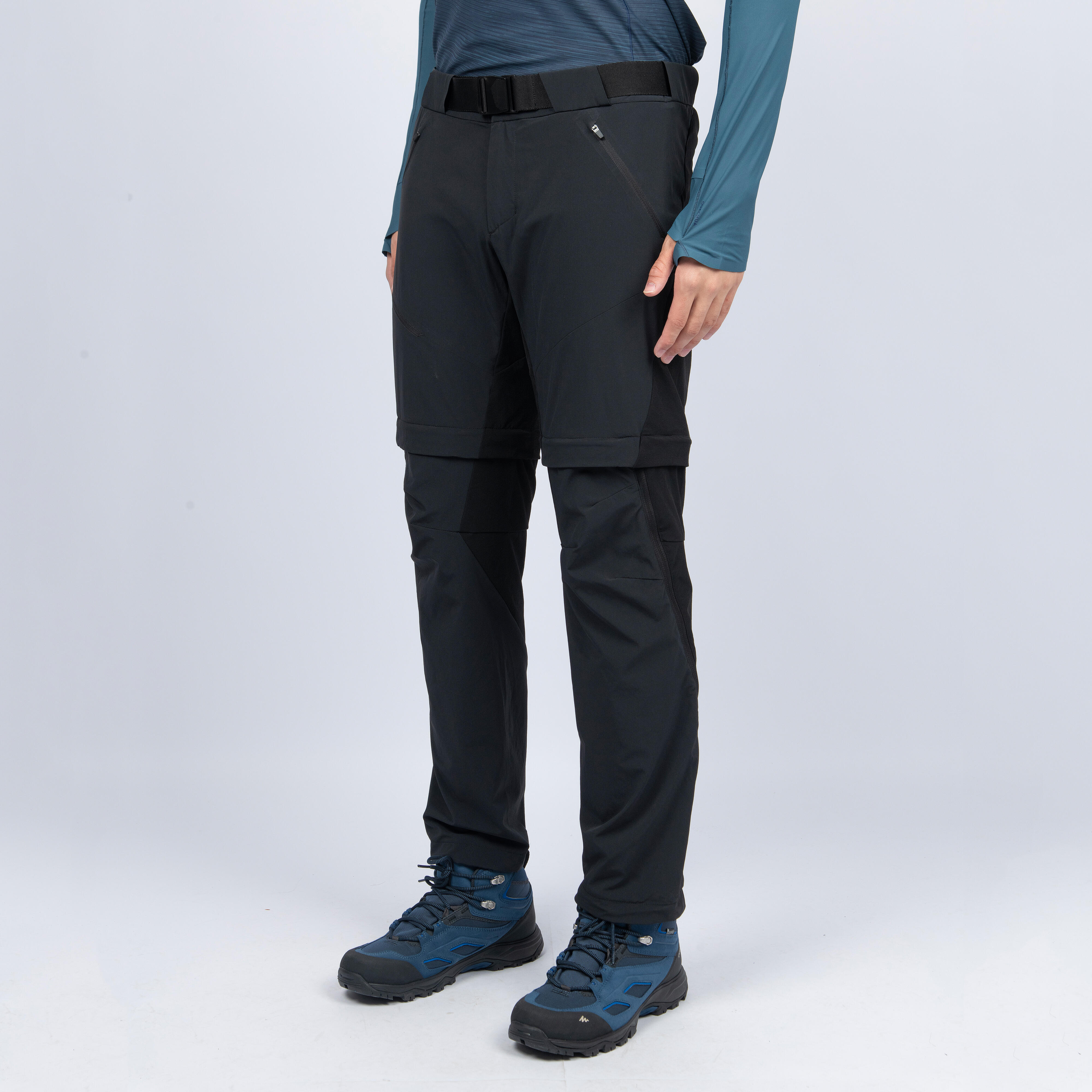 Men Zip-Off Stretchable Dry Fit Pant Dark Grey - MT550