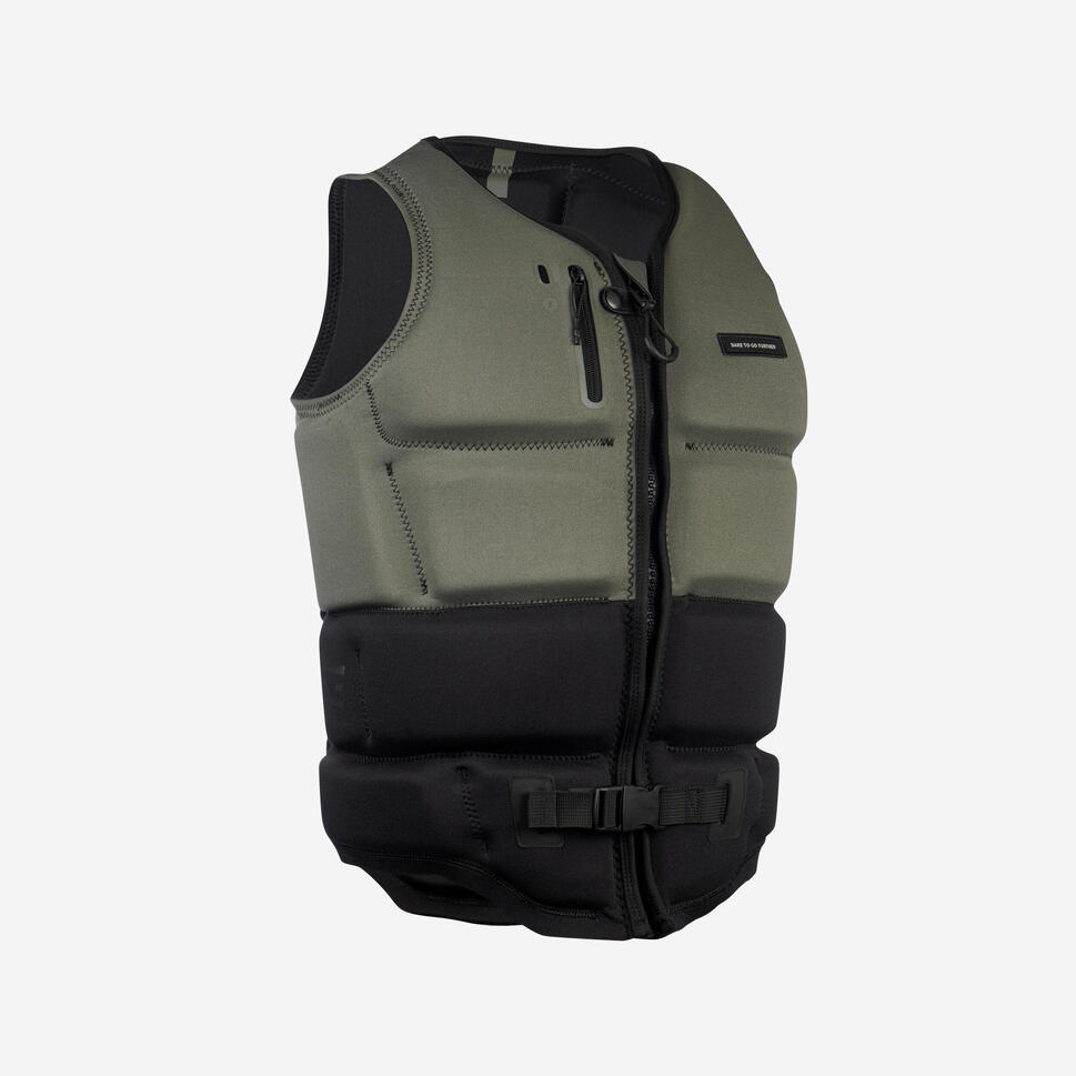 MEN'S WAKEBOARDING BUOYANCY AID IMPACT VEST 500 (50 NEWTONS) KHAKI
