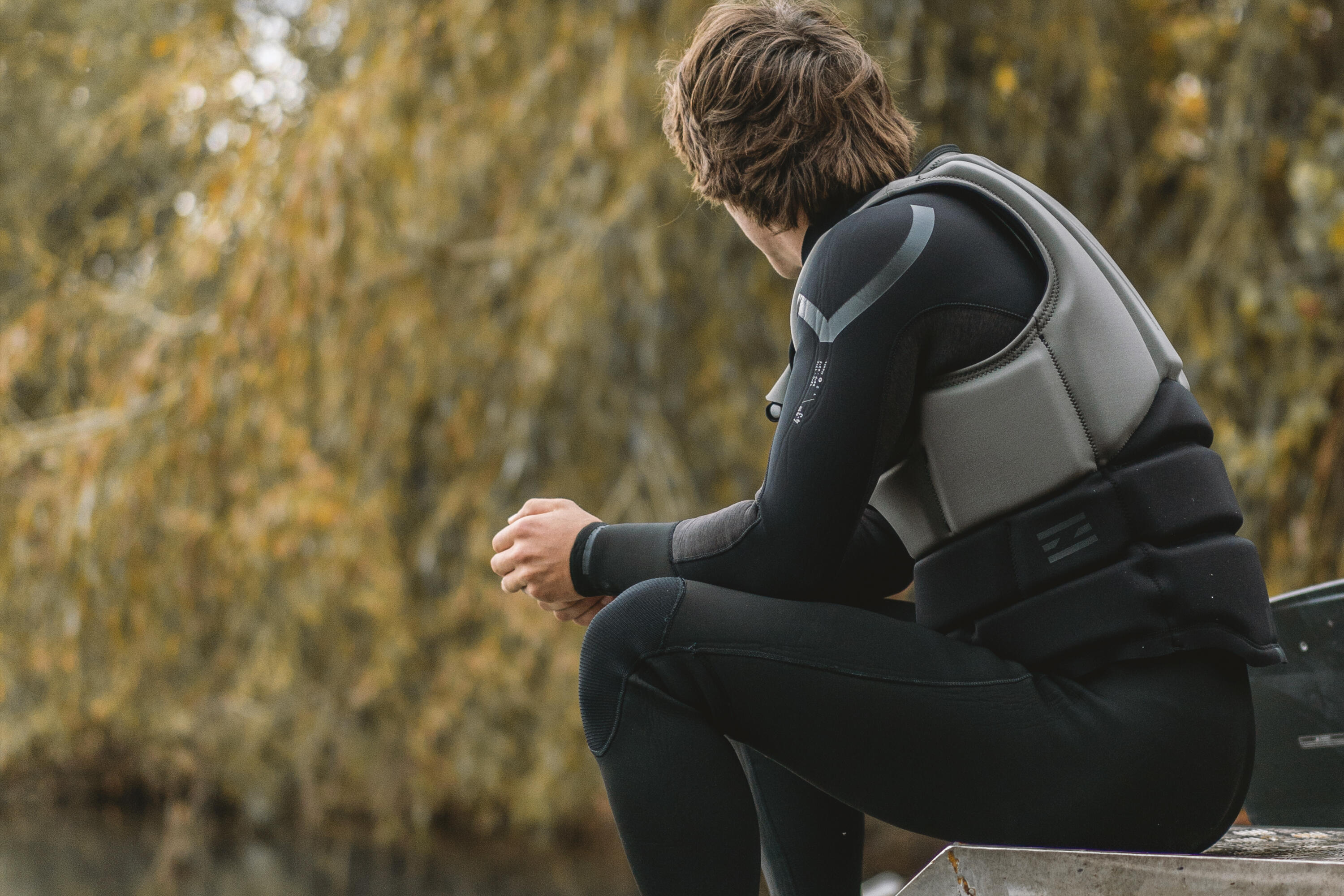 MEN'S WINGFOIL/WAKEBOARDING IMPACT JACKET AND BUOYANCY AID 500 50