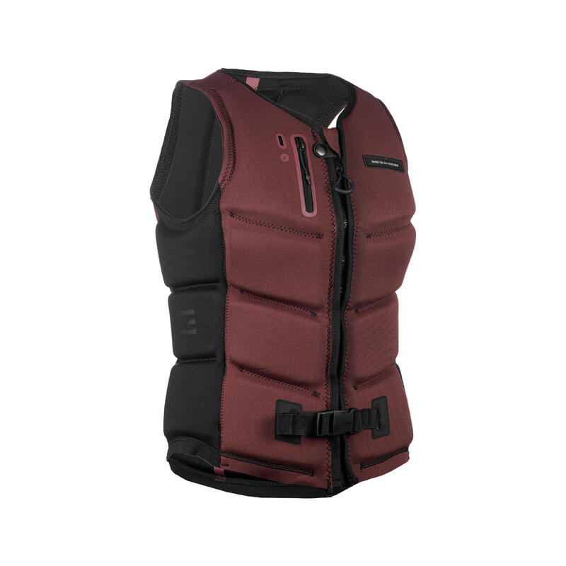 GILET D'IMPACT WAKEBOARD 500 FEMME 50 NEWTONS BORDEAU AIDE A LA FLOTTABILITÉ