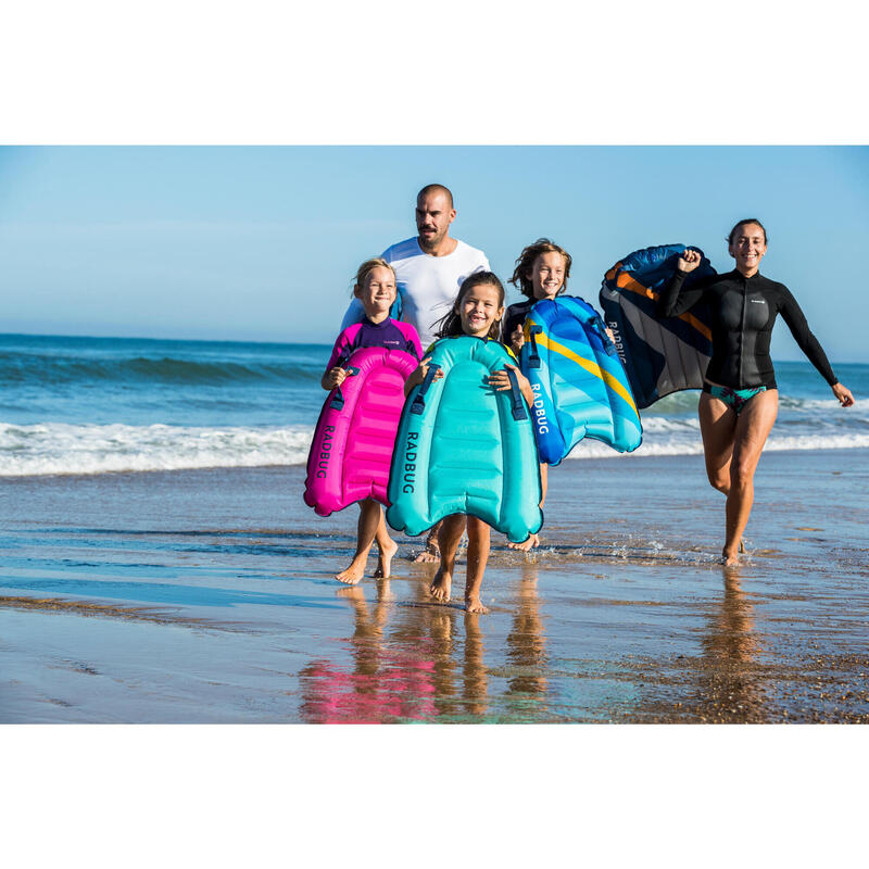 BEGINNER INFLATABLE BODYBOARD - COMPACT BLUE (25-90 KG)