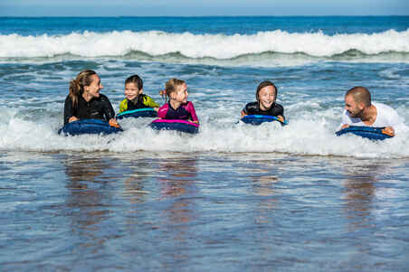 INFLATABLE DISCOVERY BODYBOARD - COMPACT CAMO BLUE GREY (25-90KG)