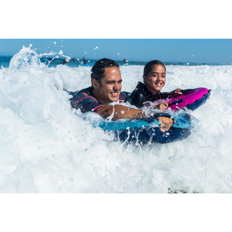 BEGINNER INFLATABLE BODYBOARD - COMPACT BLUE (25-90 KG)