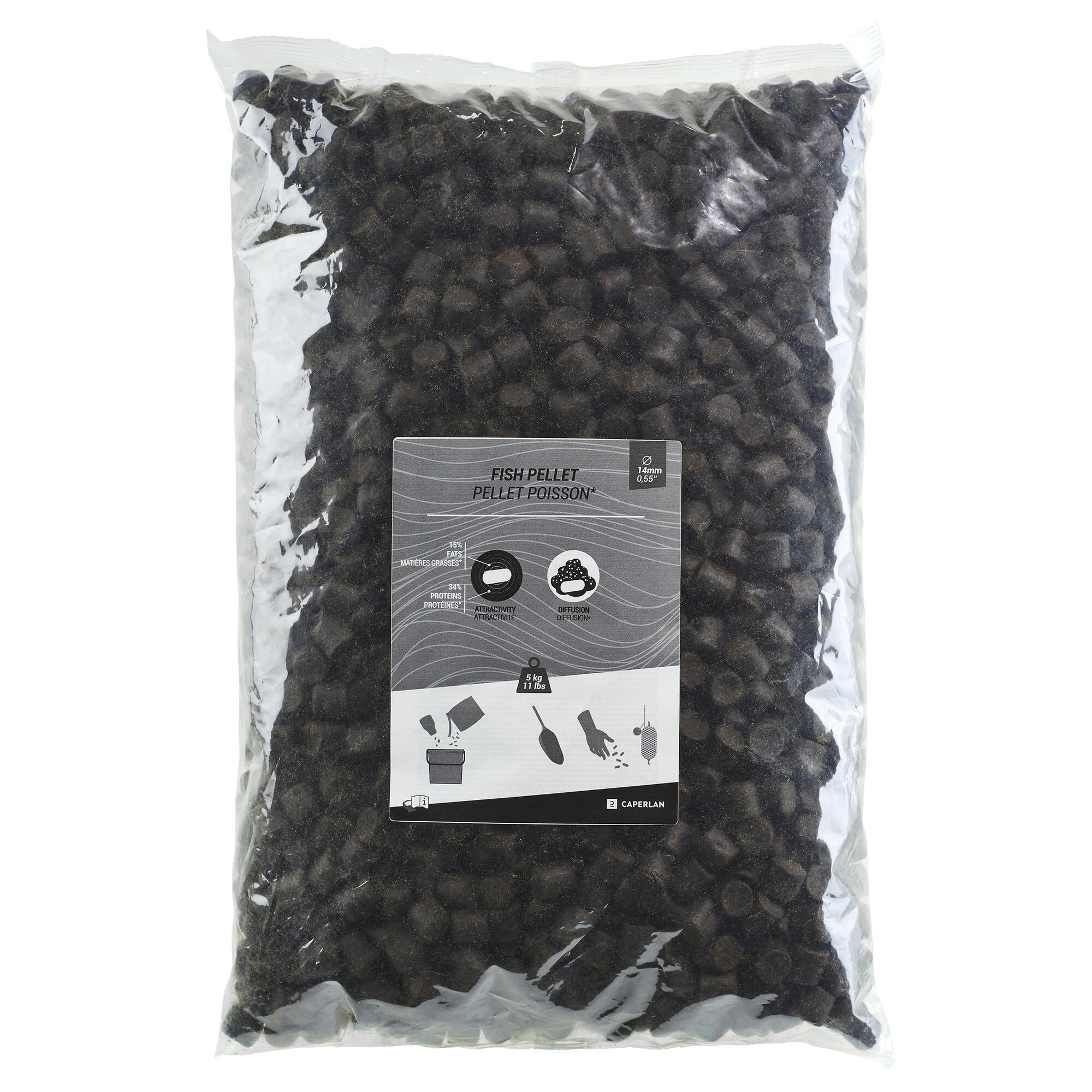 Carp Fishing Pellet estrusi per pesci 15mm 5kg