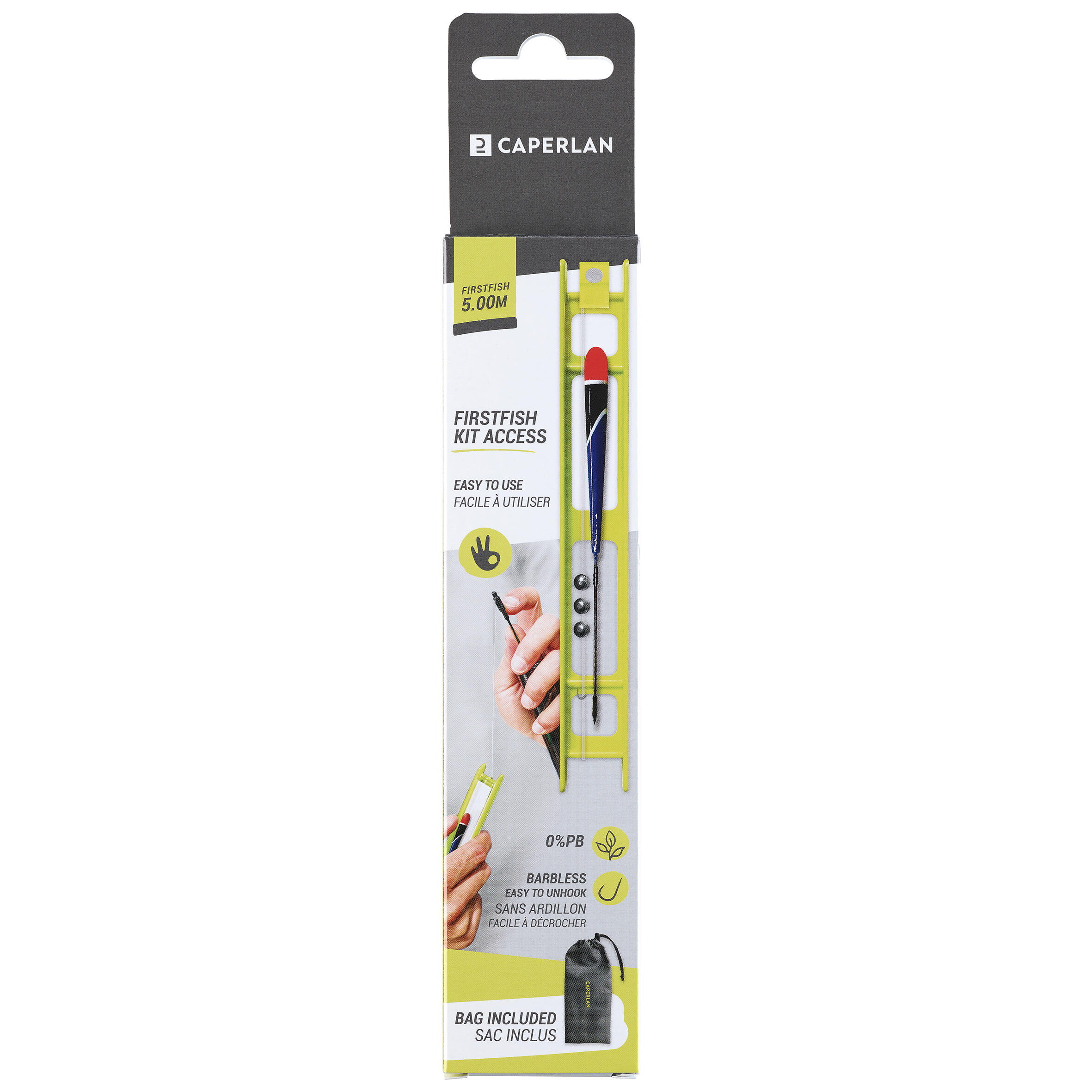CAPERLAN Kit lenza montata accessori canne FIRSTFISH 3 m