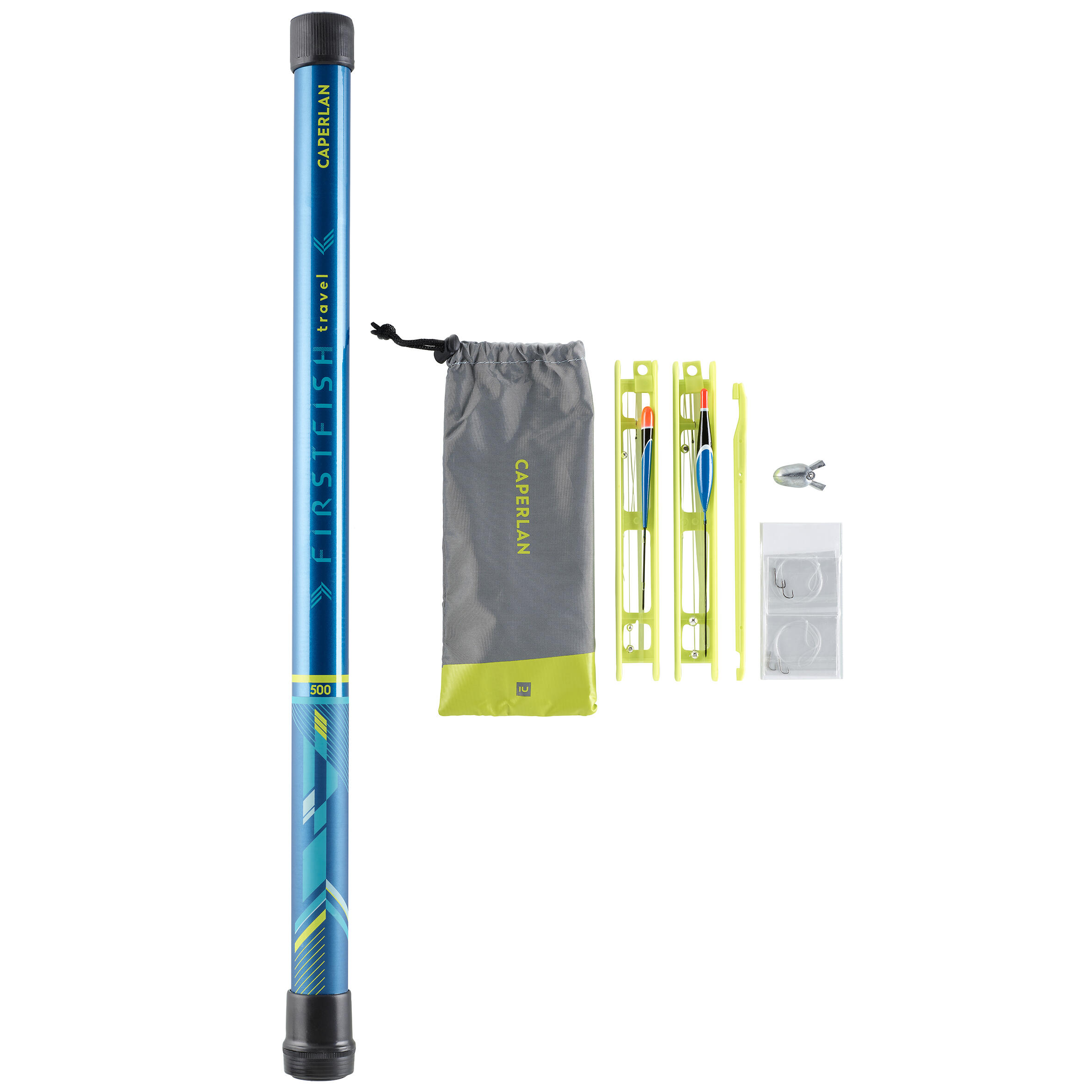 Pole Fishing Starter Set FirstFish 5m Rod + Rigged Line 3/6