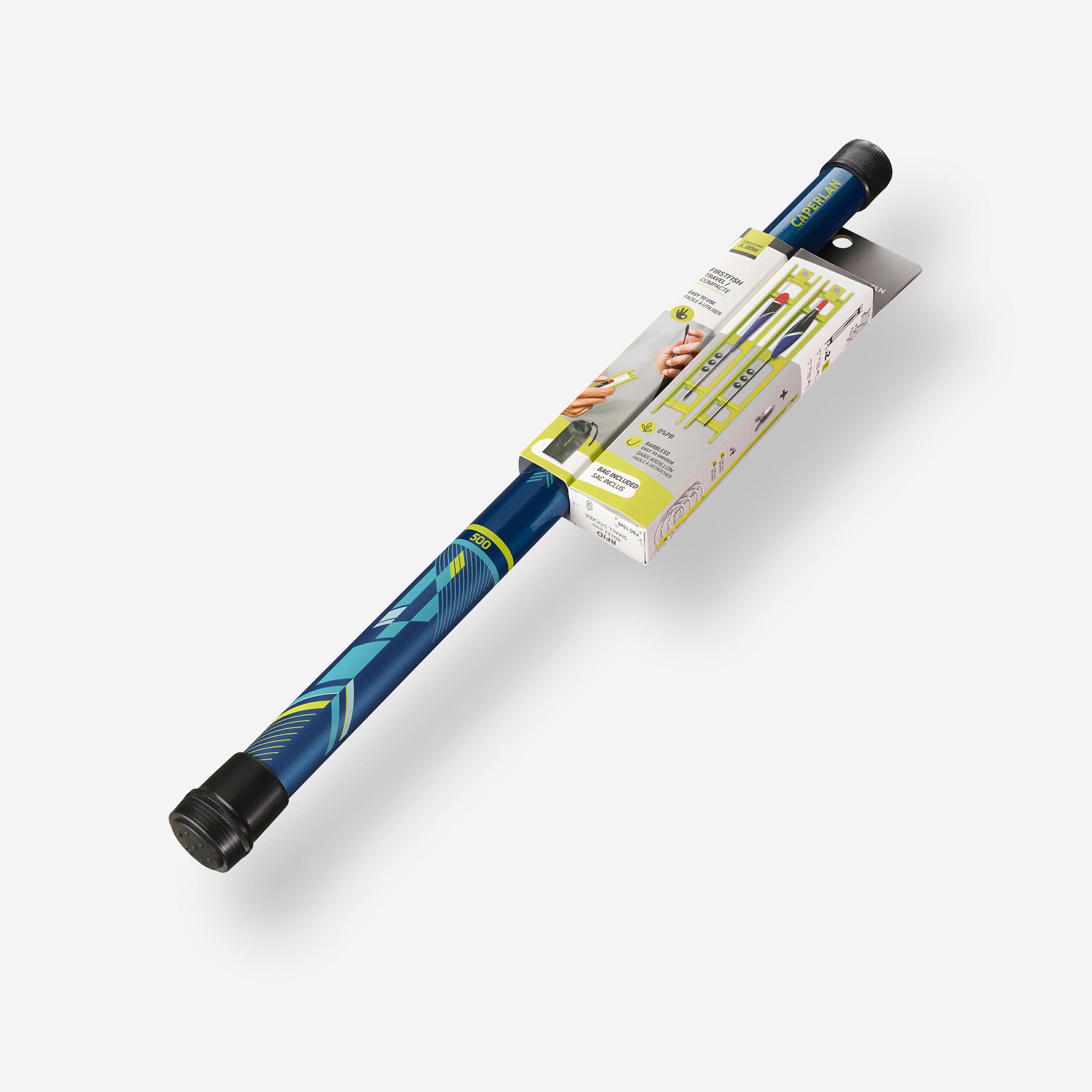Pole Fishing Starter Set FirstFish 5m Rod Rigged Line Decathlon