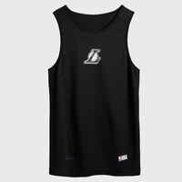 Men's Slim Fit Basketball Base Layer Jersey UT500 - Black/Los Angeles Lakers