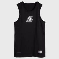 Kids' Slim Fit Basketball Base Layer Jersey UT500 - Black/NBA Los Angeles Lakers