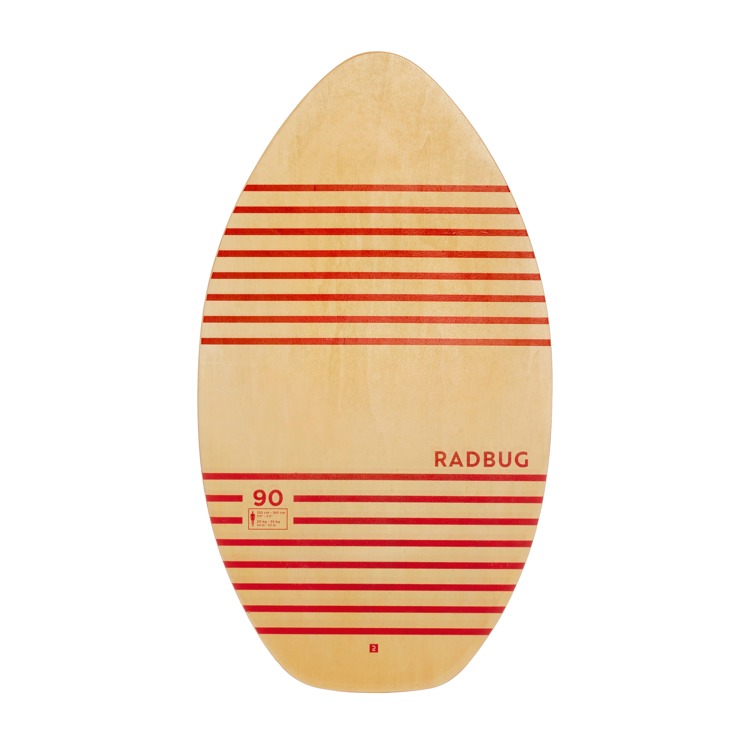 100 KIDS' WOOD SKIMBOARD 3/8