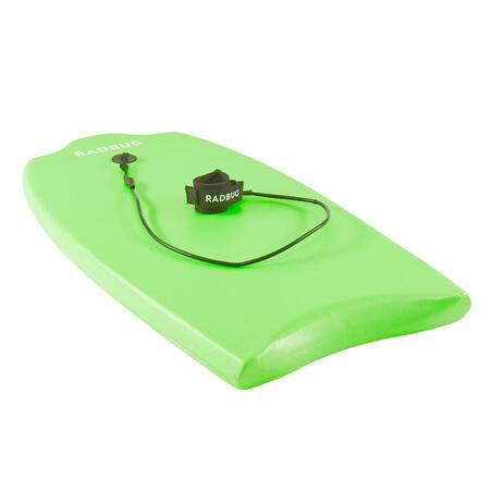 35" Entry-level 100 Technical Bodyboard with leash for 6-12 year-olds - Kids
