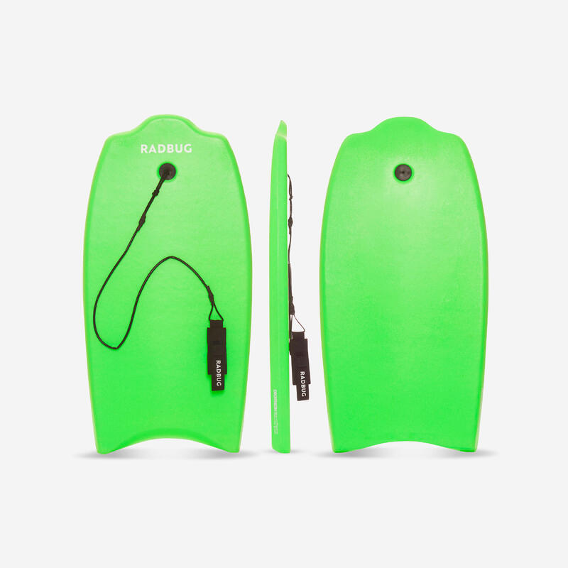 Bodyboard Radbug 100 Niños 6-12 Años Verde Económico Técnico 35" + Leash