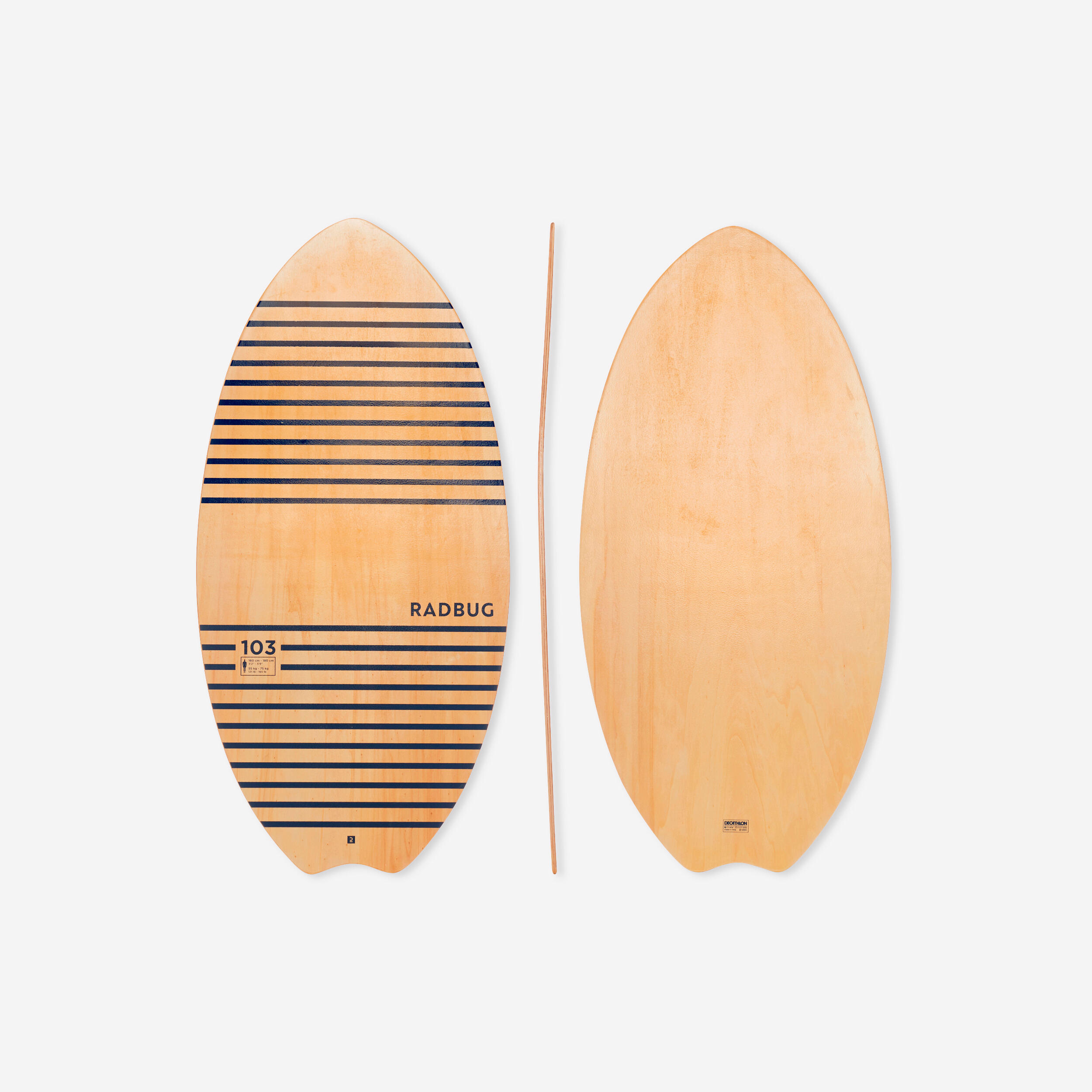 Adult Wood Skimboard 100 New