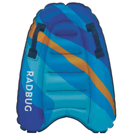 Bodyboard aufblasbar Einsteiger Kinder 4–8 Jahre (15–25 kg) camo blau/gelb