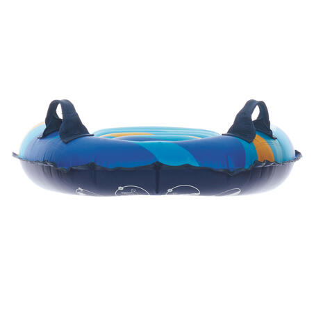 Kid's discovery inflatable bodyboard, 4 to 8 years (15-25 kg)-camo, blue, yellow