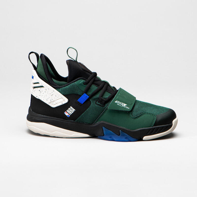 Zapatillas Baloncesto Tarmak SS500M NBA Milwaukee Bucks Niños Verde