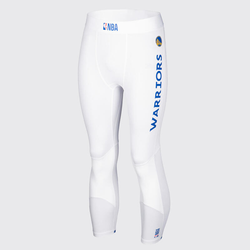 Legging 3/4 de basketball NBA Golden State Warriors Adulte - 500 blanc