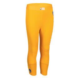Boys'/Girls' Capri Basketball Leggings - Yellow/NBA Golden State Warriors