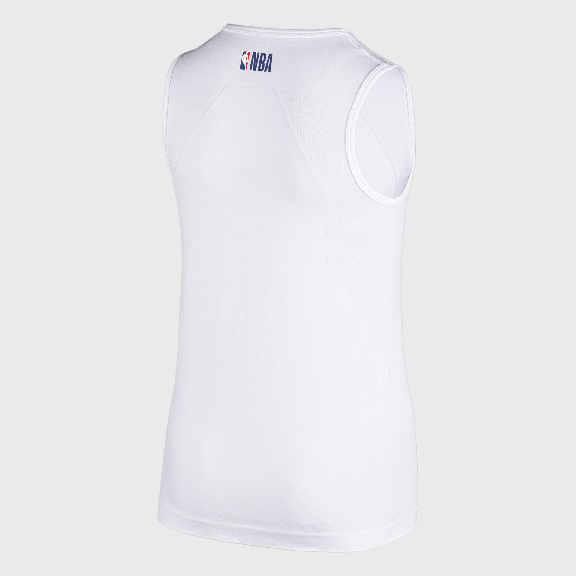 Junior Basketball Slim Fit Base Layer Jersey UT500 - White/NBA 