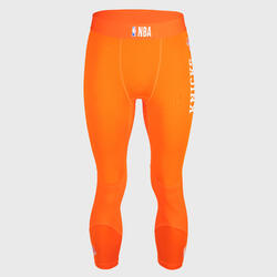 男款七分籃球緊身褲 Capri- 橘色／NBA紐約尼克隊