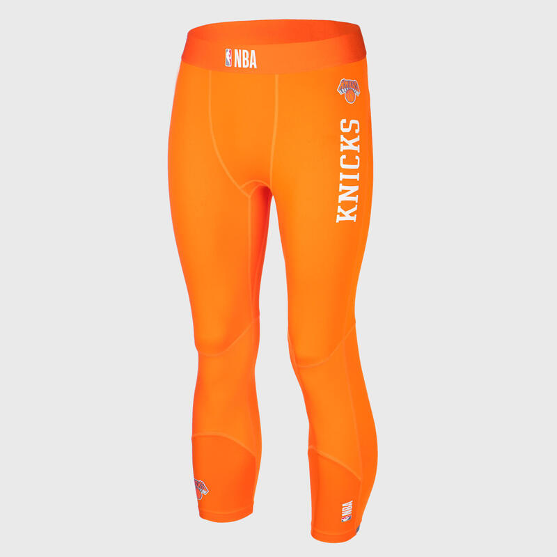 Legging 3/4 de basketball NBA New York Knicks Adulte - 500 orange