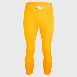 Men's Base Layer Basketball Capri Leggings - Yellow/NBA Golden State Warriors