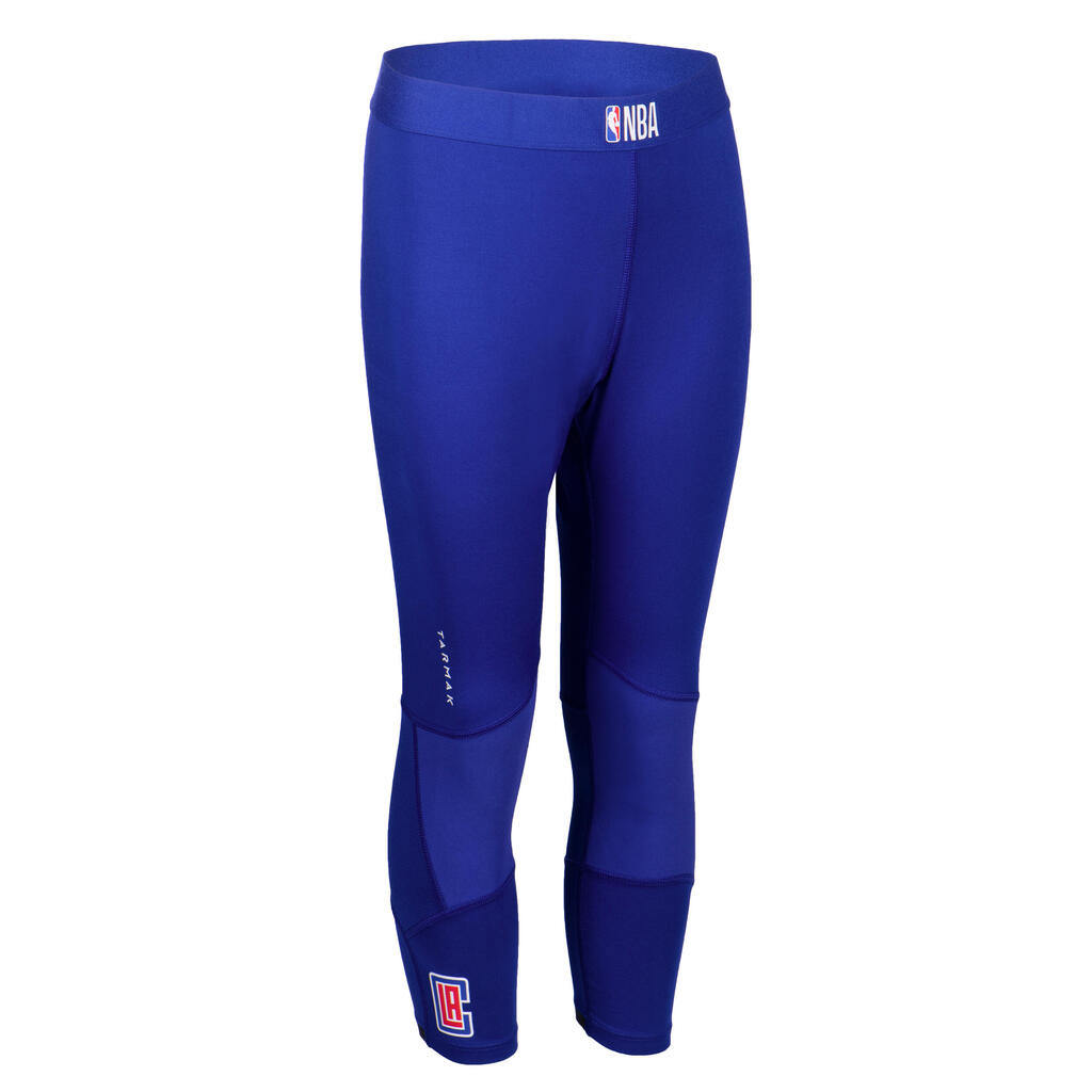 Boys'/Girls' Capri Basketball Leggings - Blue/NBA Los Angeles Clippers