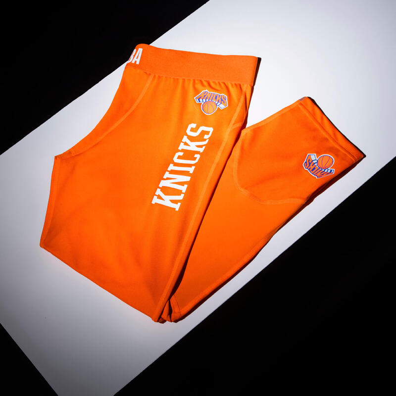 Legging 3/4 de basketball NBA New York Knicks Adulte - 500 orange