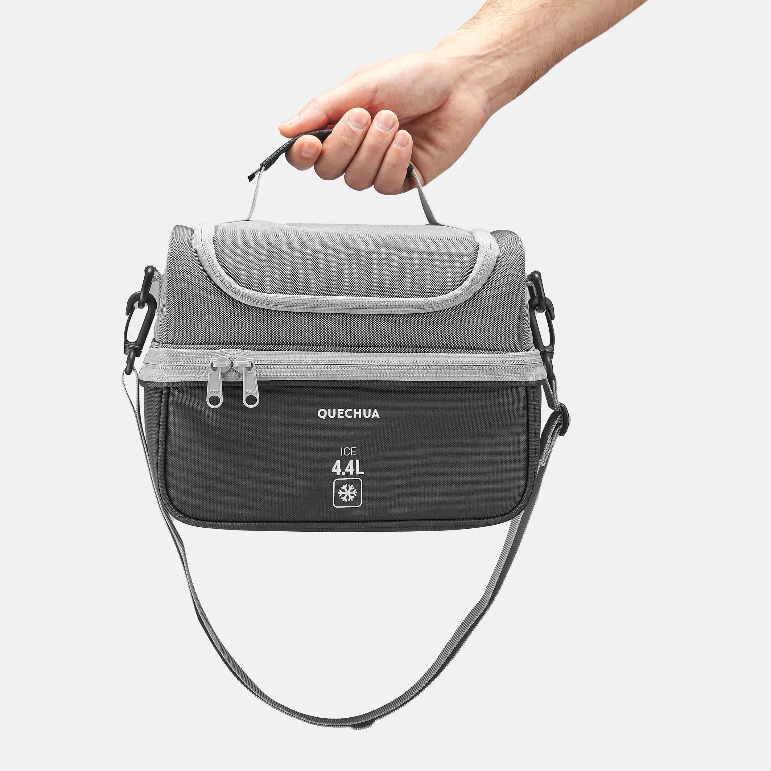 Camping Lunch Box 4.4 L - 100 Grey - QUECHUA